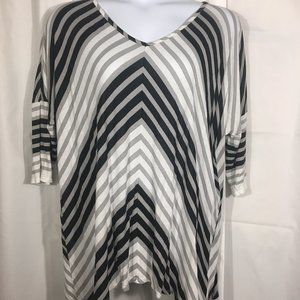 Woman's Plus Size Tunic Top Striped Sz 18-20